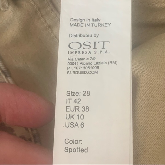 SUBDUED Soft Flare Spotted High-Rise Jeans Animal Print Size 28 - Picture 10 of 11